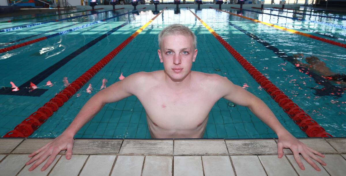 READY TO FIRE: Wagga teenager Jamie Mooney
is in Adelaide to compete in the Olympic swimming
trials. Picture: Les Smith