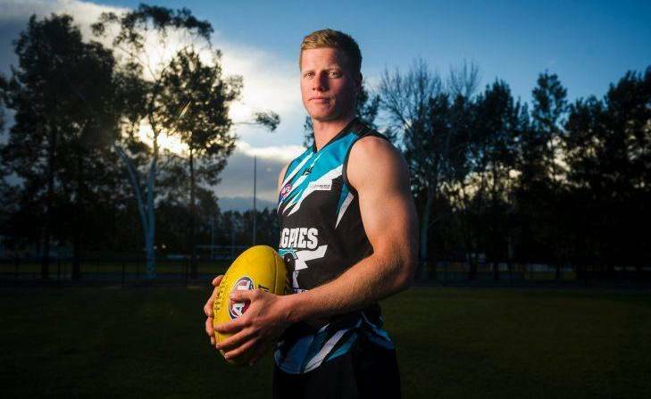 IN FOR LONG HAUL: Mangoplah-Cookardinia United-Eastlakes recruit Ryan Turnbull has pledged to play "as many games as I can". Picture: The Canberra Times