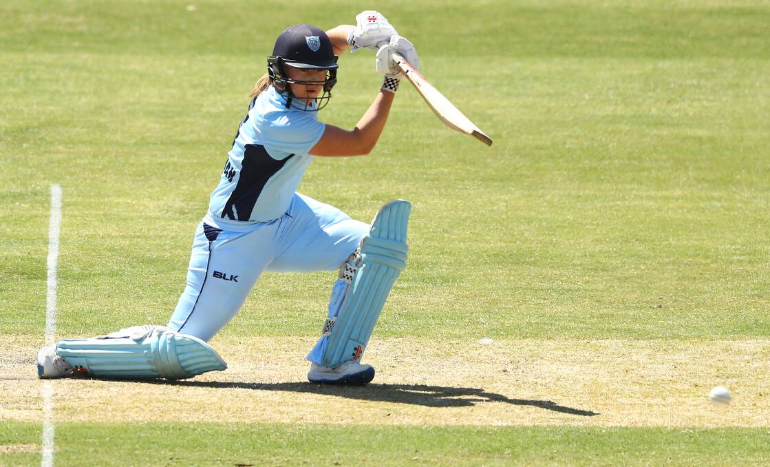 PURPLE PATCH: Wagga product Rachel Trenaman has begun the Women's National Cricket League in great form for NSW. Picture: NSW Breakers