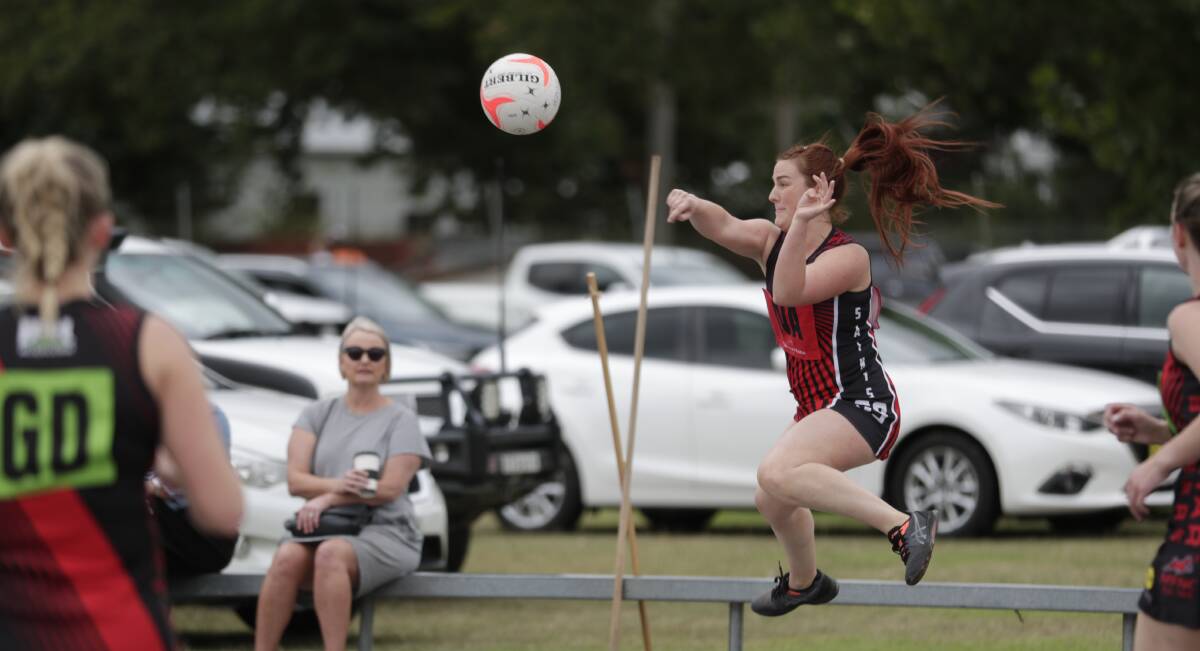 HIGH FLYER: North Wagga's Keely Alexander in action during Saturday's win over Marrar. Picture: Madeline Begley