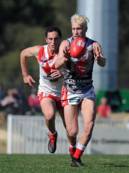 CLASS: Steven Jolliffe, pictured playing for Collingullie-Glenfield Park in 2017, is back in Demons colours. Picture: Laura Hardwick