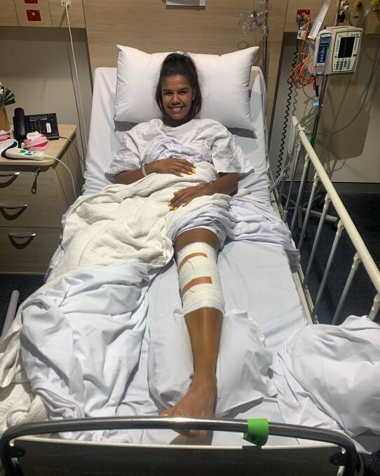 UNDER KNIFE: Wagga product Jada Whyman will be sidelined for a few months after undergoing knee surgery. Picture: Twitter