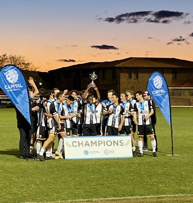 WINNERS: The Wanderers' under-18s celebrate after winning their grand final this year. 