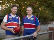 FOND MEMORIES: Turvey Park 2002 premiership players, brothers Dane and Blair Campbell, will be part of the 20 year reunion celebrations at Maher Oval on Saturday. Picture: Madeline Begley