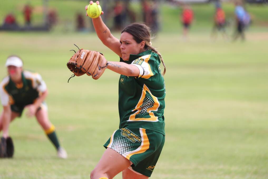CRUCIAL: Pitcher Montana Kearnes will be crucial for the Warriors in Saturday's preliminary final against Turvey Park Blue. 