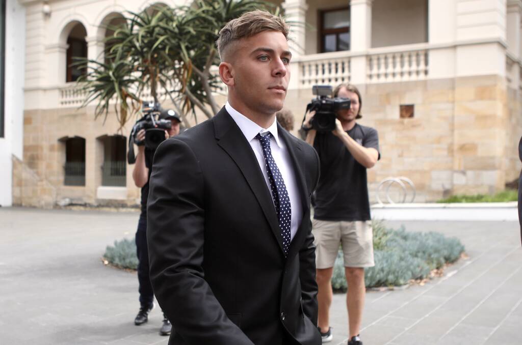 Callan Sinclair left Wollongong court house on Monday afternoon. Picture: Adam McLean