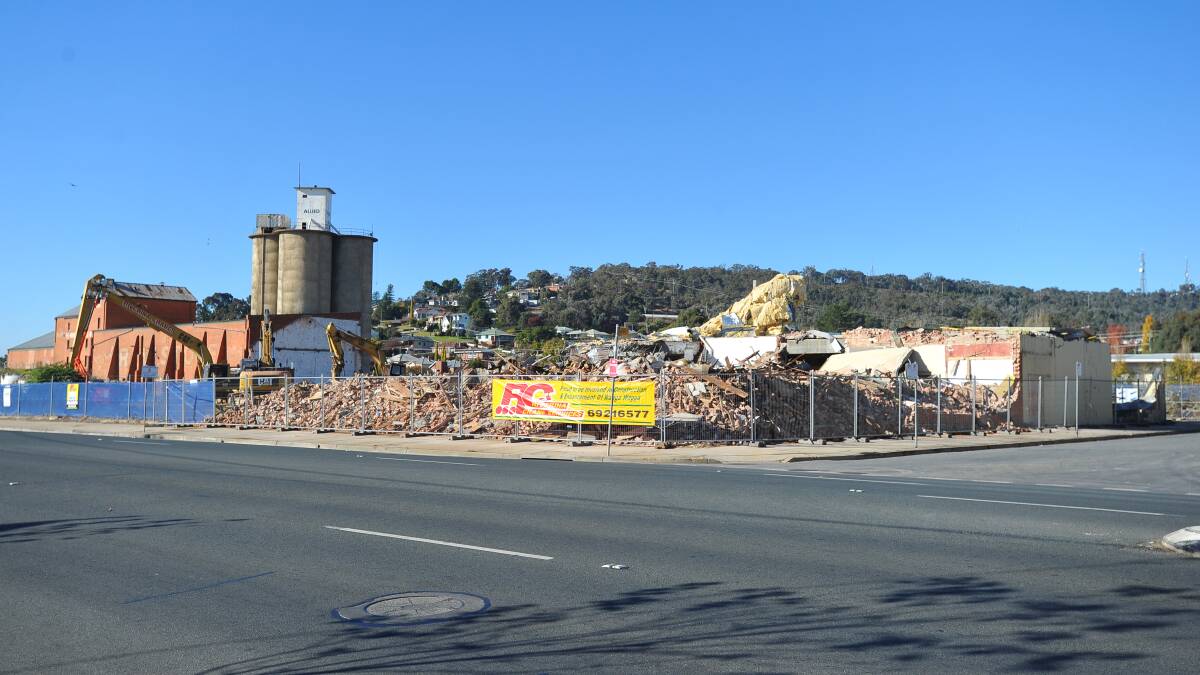 The site where the Red Lion stood, the morning after it was demolished in 2012.