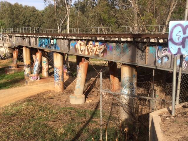 A visitor to Wagga was unimpressed with the amount of graffiti he saw on his walk.