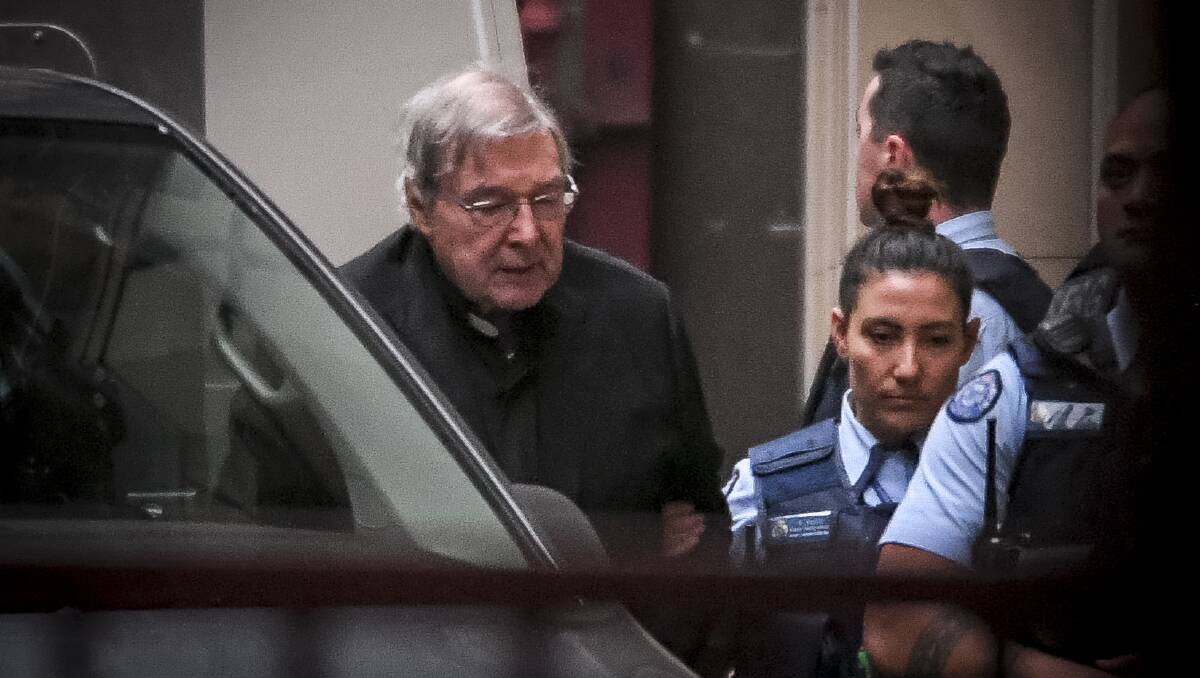 George Pell arriving at court on Wednesday. Photo: Eddie Jim.