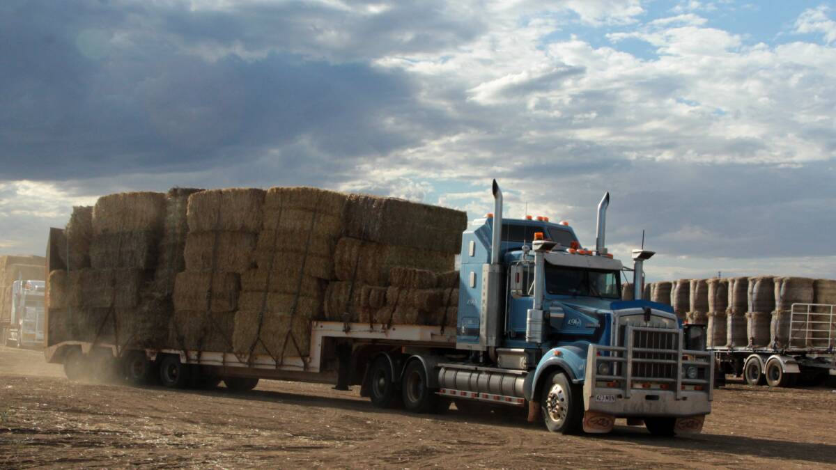 Hay is on its way to north west Queensland from as far away as South Australia.