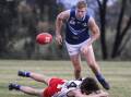 Barellan captain Riley Irvin was a standout for the Two Blues in their opening trial game of the pre-season. Picture by Les Smith