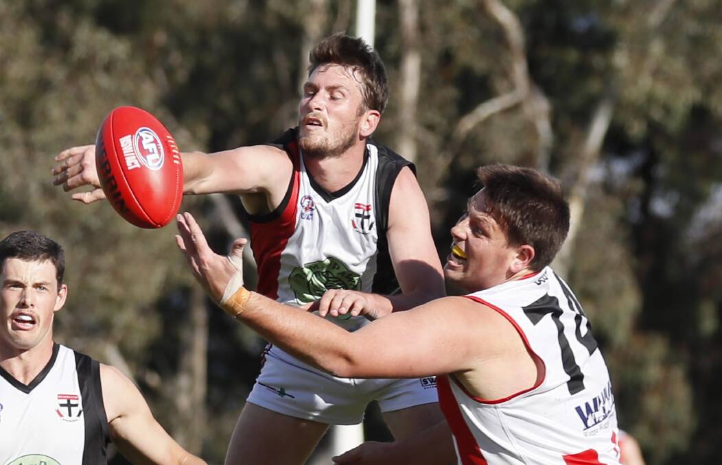 DAUNTING RETURN: North Wagga ruckman Matt Parks will return to Langtry Oval for the first time on Saturday as an opposition player. Picture: Les Smith