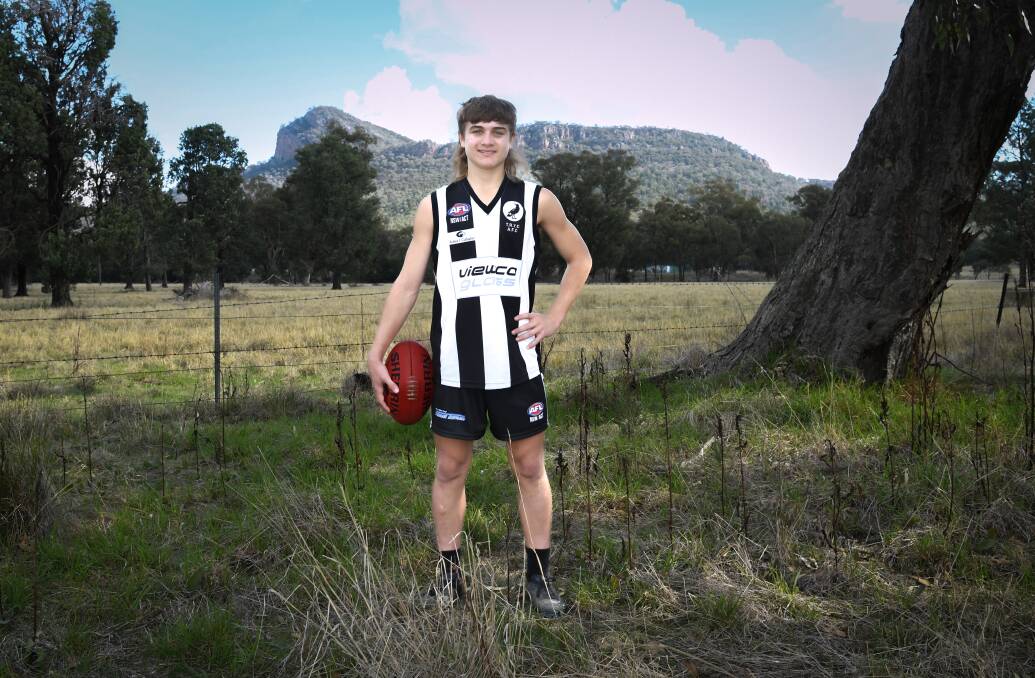 The Rock-Yerong Creek 15-year-old Ben Merrills will make his first grade debut on Saturday. Picture by Bernard Humphreys