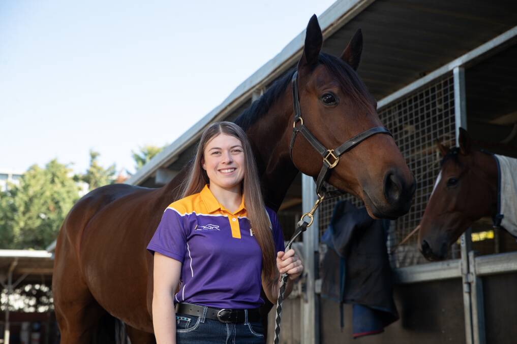 Apprentice jockey Molly Bourke with Go Ellie Go, who she will reunite with at Murrumbidgee Turf Club on Friday. Picture by Madeline Begley