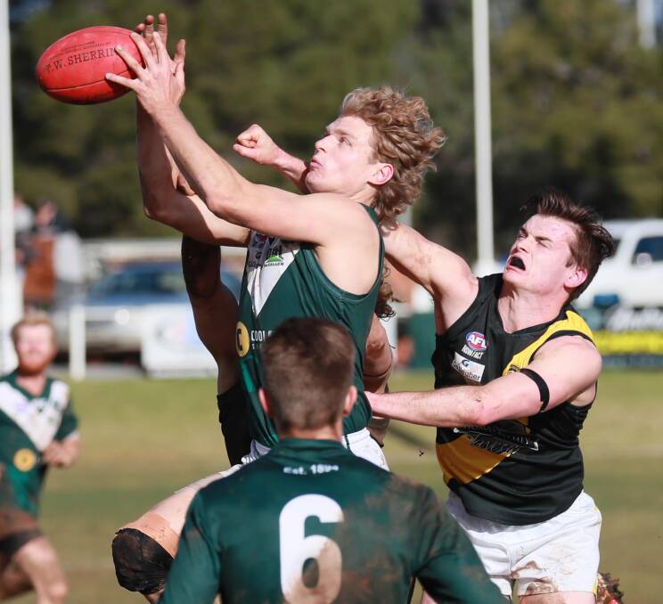Jerry Maslin in action for Coolamon this year. Picture: Les Smith