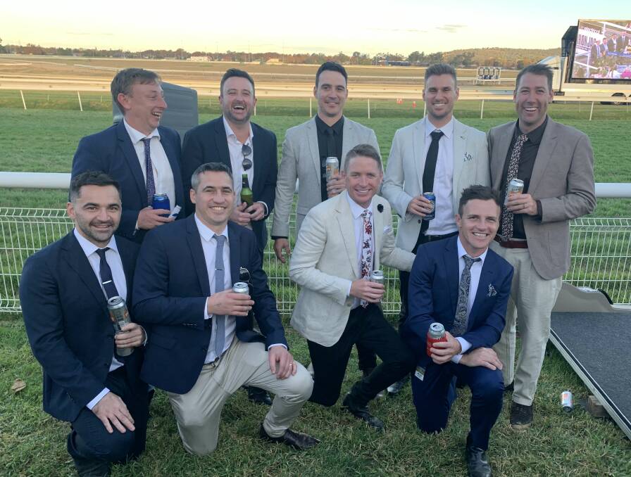 EXCITING TIMES: Members of the Wagga punters club that has secured a slot in the Four Pollars. Back row: Brent Fennessy, Joel Robinson, Josh Suckling, Justin Kahlefeldt, Heath Hutcheon. Front row: Brad Langtry, Andrew Gunsser, Josh Paul and Jackson Oehm.