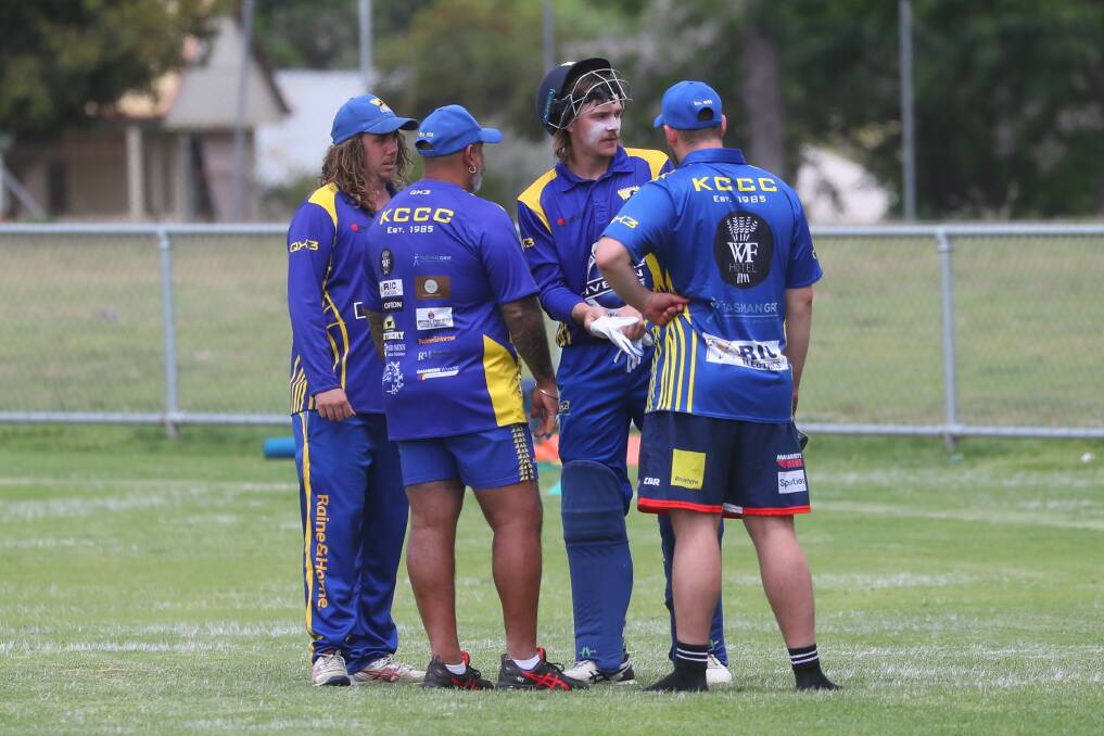BACK TO COLTS: Kooringal Colts all-rounder Hamish Starr (third from left) is looking forward to trying to help the club to an unlikely finals campaign. Picture: Matt Malone