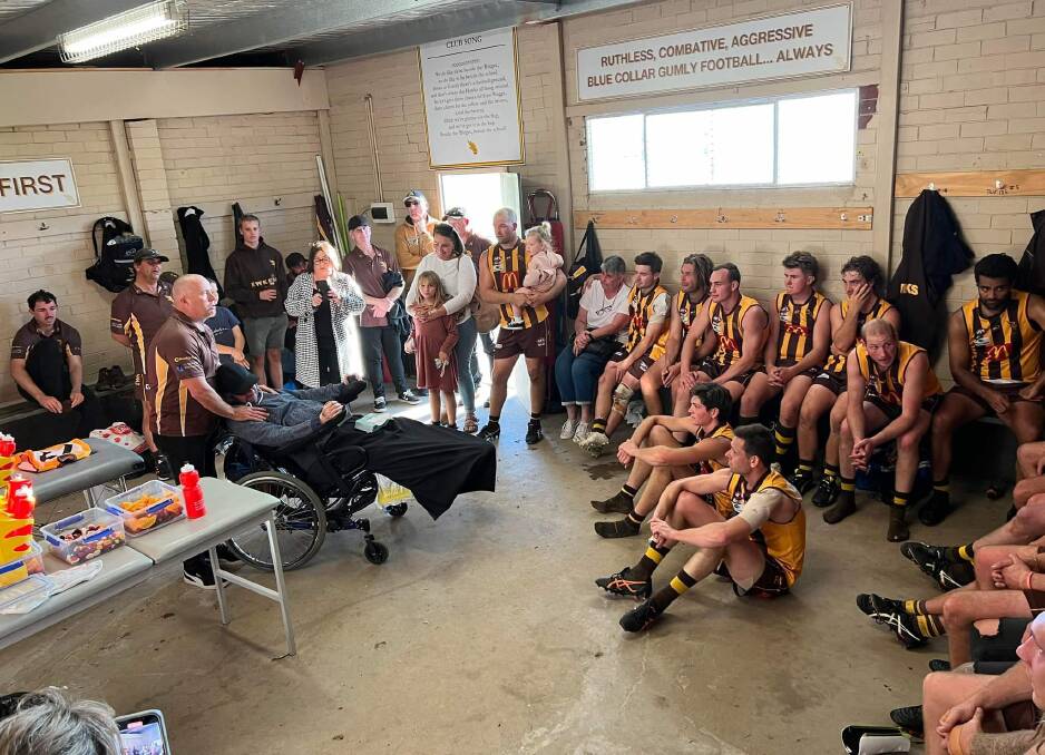 SPECIAL MOMENT: East Wagga-Kooringal celebrate their win over CSU with Alex McDonald and Toni Hull. Picture: EWK