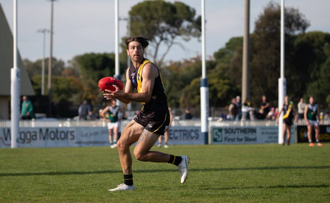 Jock Cornell in action for Wagga Tigers this season. Picture by Madeline Begley