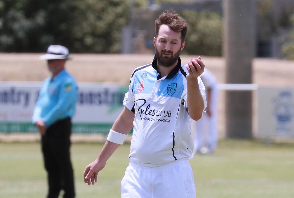 STAR: South Wagga paceman Alex Smeeth took five wickets in the big win over Wagga City on Saturday at McPherson Oval. Picture: Les Smith