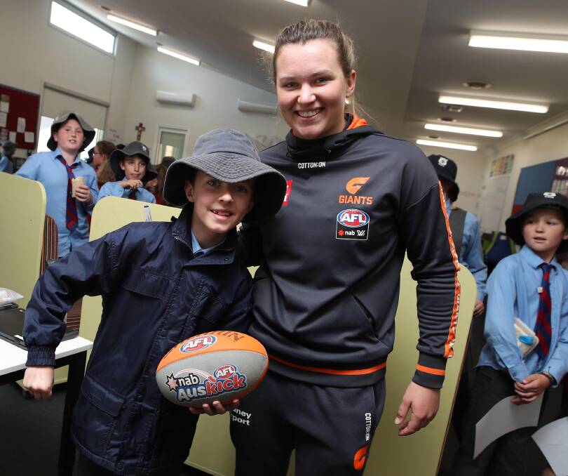 Cookardinia's Alyce Parker will be in action for the Giants in the AFLW clash in Wagga.