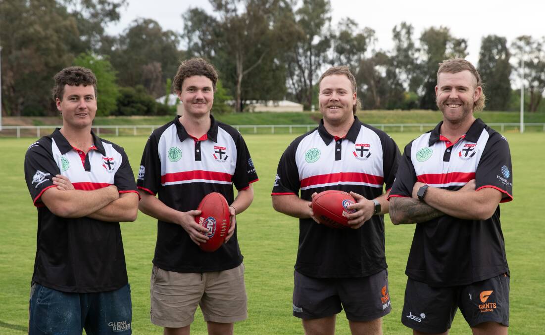 Ash Bennett, Isaac Bennett, Will McGowan and Matt McGowan have signed for North Wagga for the upcoming Farrer League season. Picture by Madeline Begley