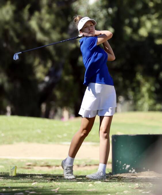 IMPRESSIVE: Charlotte Perkins took out the girl's division of the Wagga Junior Masters at Wagga Country Club on Sunday. Picture: Les Smith