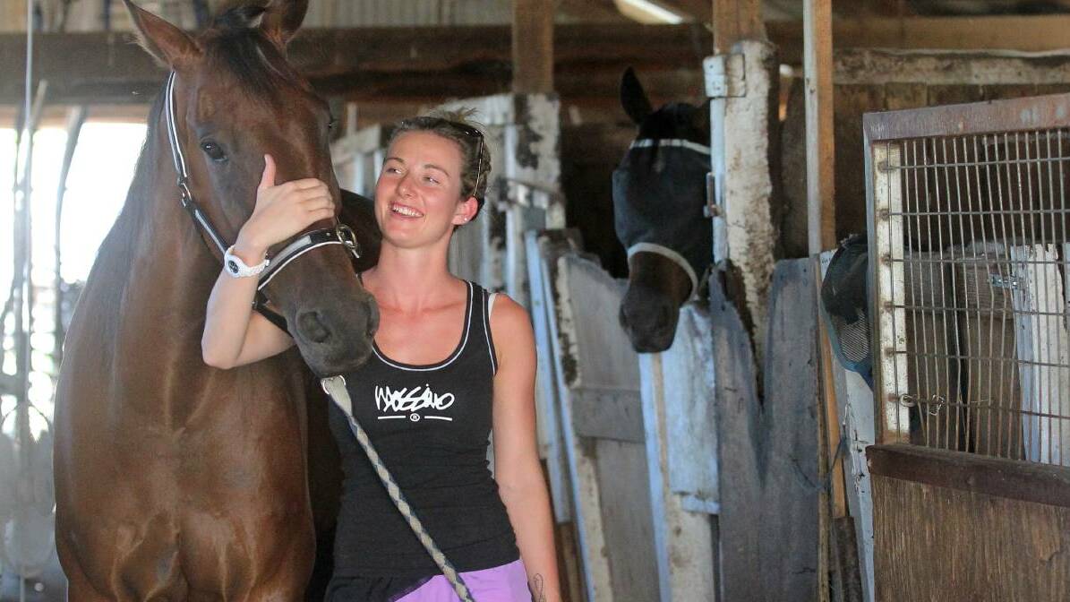 Brooke McPherson with Rusty Crackers. Picture: The Border Mail