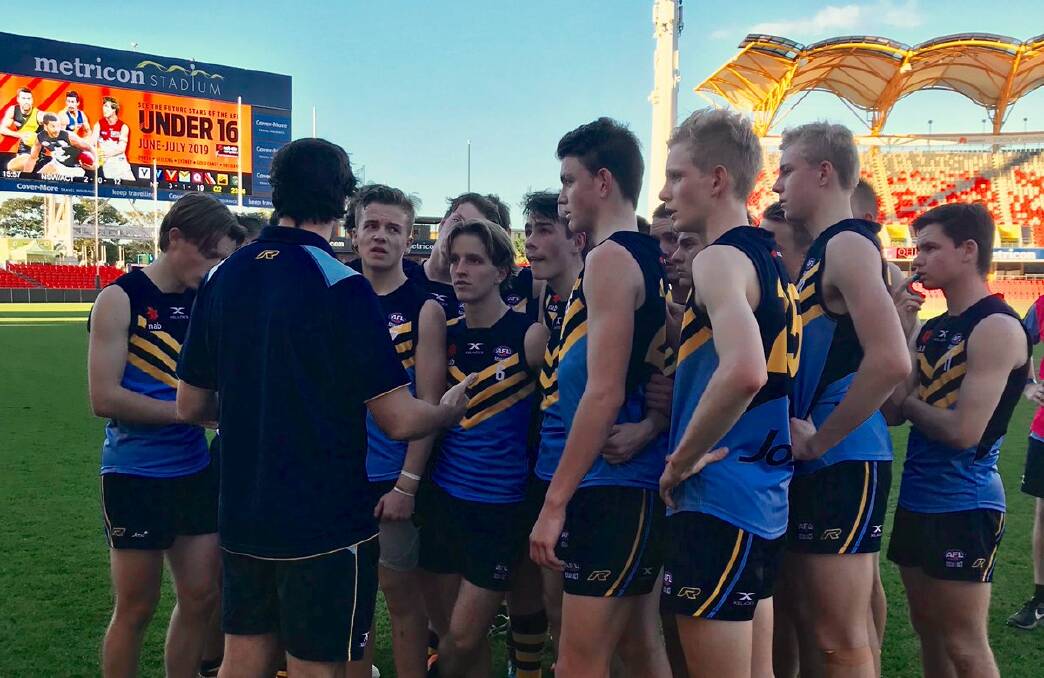 BIG GAME: Pat Voss kicked four goals for NSW-ACT in the win over Northern Territory at the under 16 national championships at Metricon Stadium on Tuesday. Picture: NSW-ACT AFL