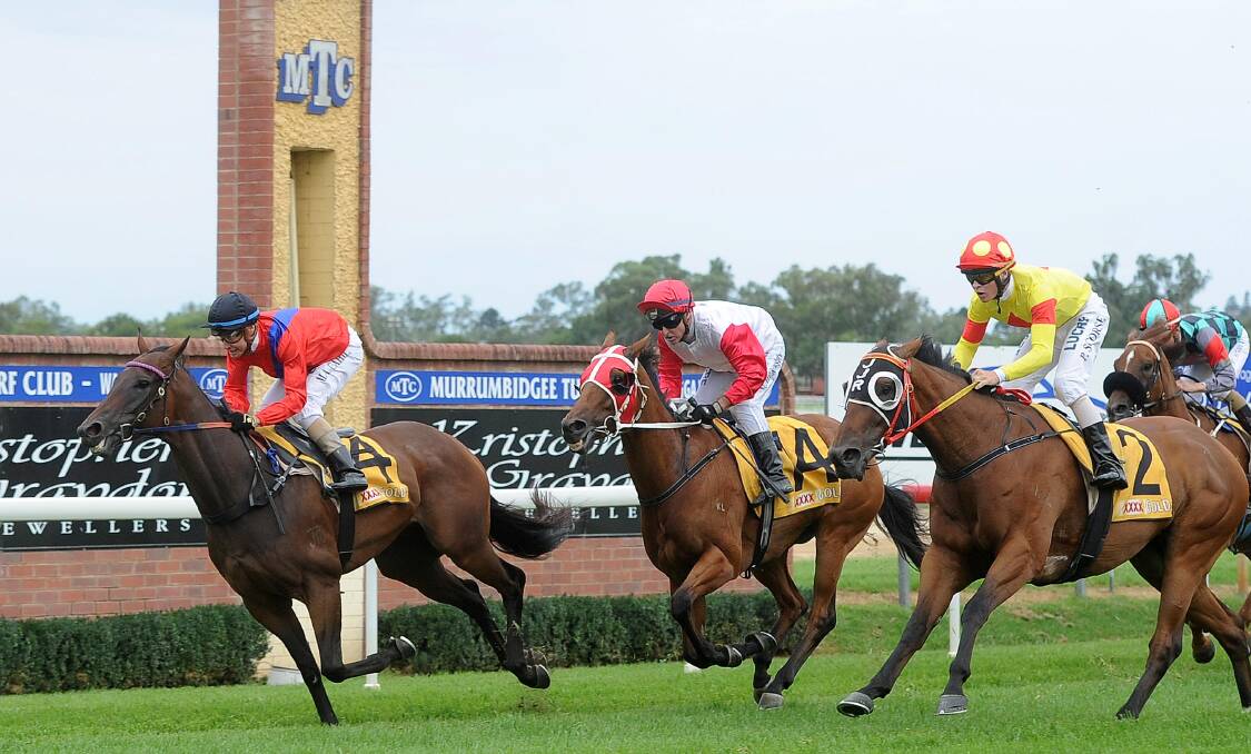 Bulala, pictured winning at Wagga last year, is being aimed for a first-up assault on the Championships.