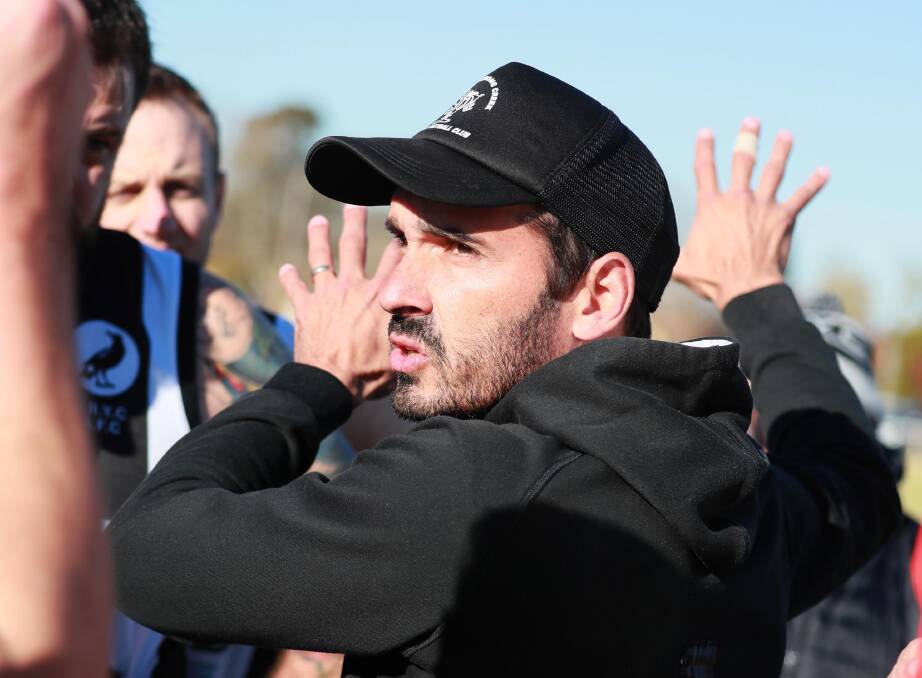 UNDER THE PUMP: The Rock-Yerong Creek co-coach Heath Russell has described the past two losses as 'frustrating' as the Magpies prepare for a big game against North Wagga. Picture: Les Smith