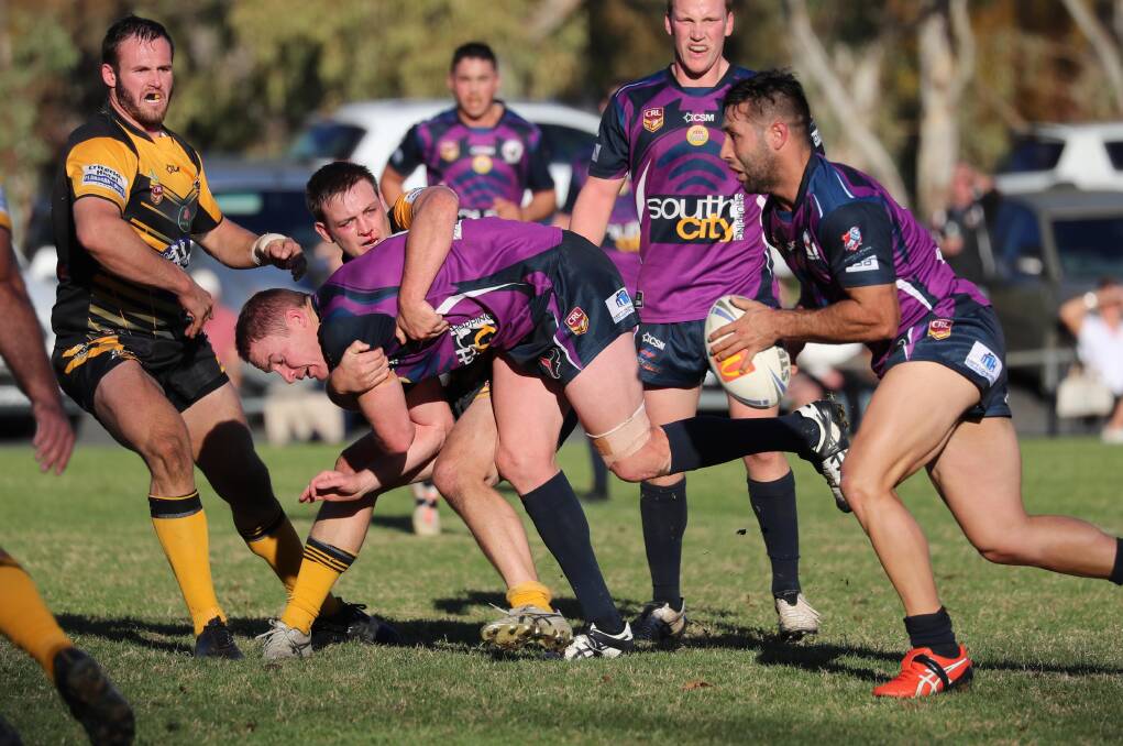 Nathan Rose in action for Southcity against Gundagai earlier in the year.