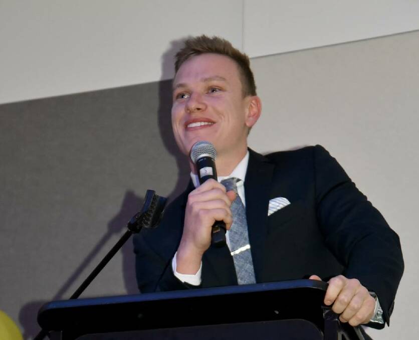 WINNER: Mitch Maguire at Canberra Demons' presentation night last weekend. Picture: Canberra Demons