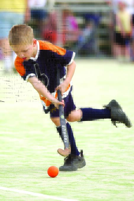 A six-year-old Dylan Martin in action at Jubilee Park in 2004.