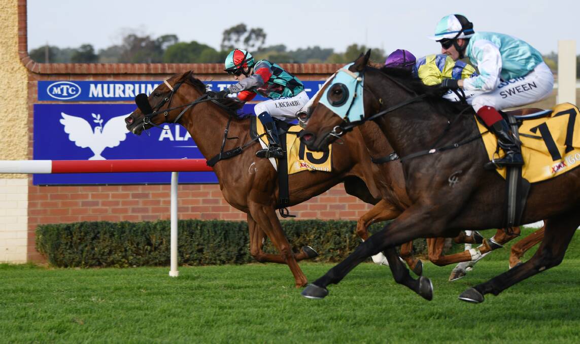 Fermanagh Lad holds out stablemate Delivered in last year's Wagga Town Plate Prelude.