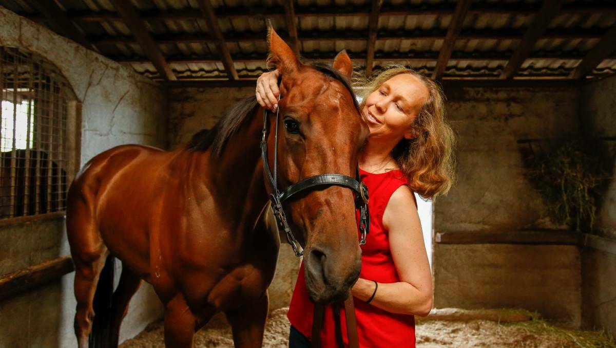 ON FIRE: Theresa Bateup, pictured with The Guru, will be at Wagga on Monday after a metropolitan double at Kembla Grange on Saturday. Picture: Adam McLean