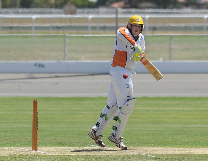 SHOT: Wagga RSL's Ethan Perry in action against St Michaels on Saturday.