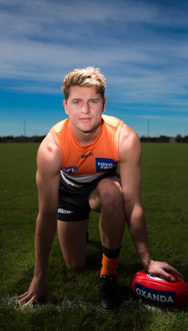 MOMENT OF TRUTH: Jacob Hopper will make his AFL debut for Greater Western Sydney on Saturday. Picture: Craig Abercrombie, GWS Giants