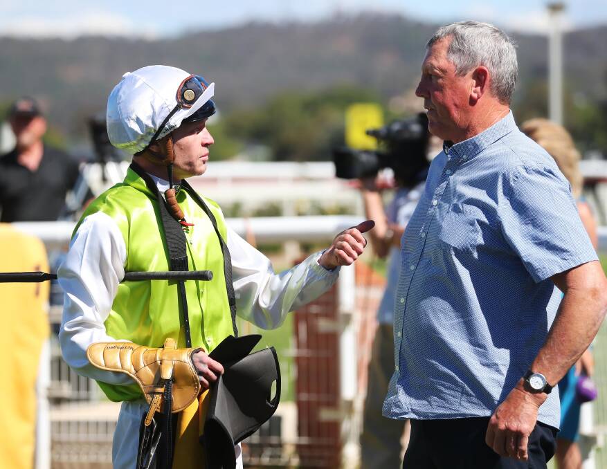 BACK TOGETHER: Top jockey Blaike McDougall will team up with Wagga trainer Gary Colvin at Corowa on Tuesday. Picture: Emma Hillier