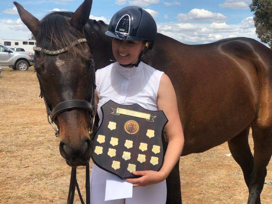 SPECIAL BOND: Petrina White with ex-racehorse Stars Aligned at the Wagga Horse Trials last weekend.