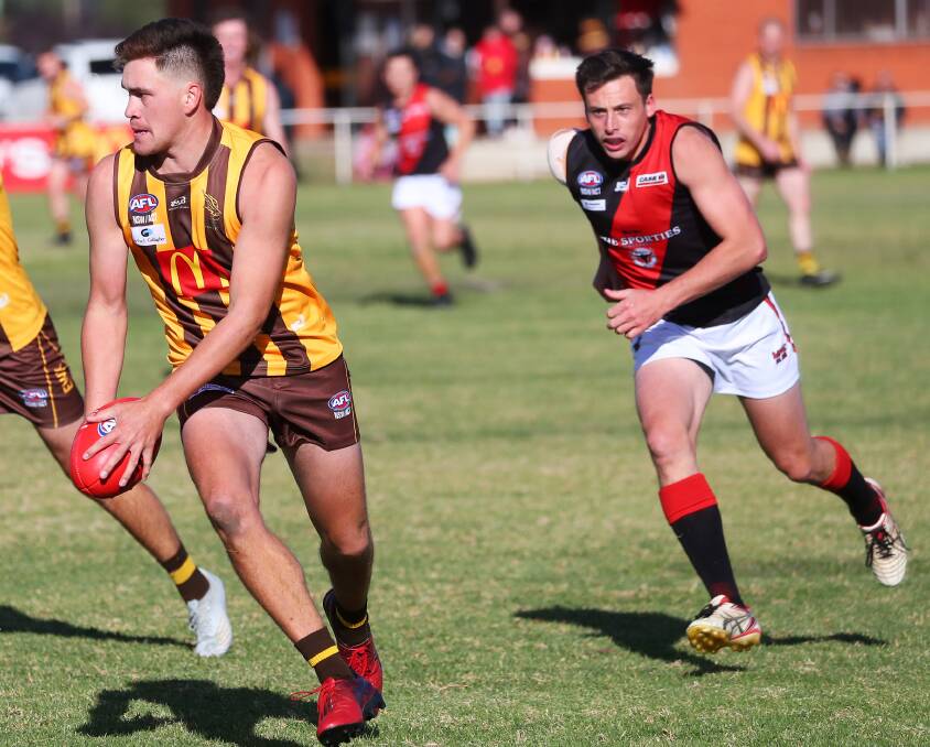 TOP PERFORMERS: East Wagga-Kooringal's Alex Rogers and Marrar's Chris O'Donnell earned spots in The Daily Advertiser's 2021 Farrer League Team of the Year. Picture: Emma Hillier