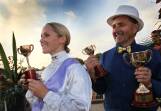 CAREER HIGHLIGHT: Rachel King savours her Wagga Gold Cup win as stable representative Neil Paine watches on. Picture: Les Smith