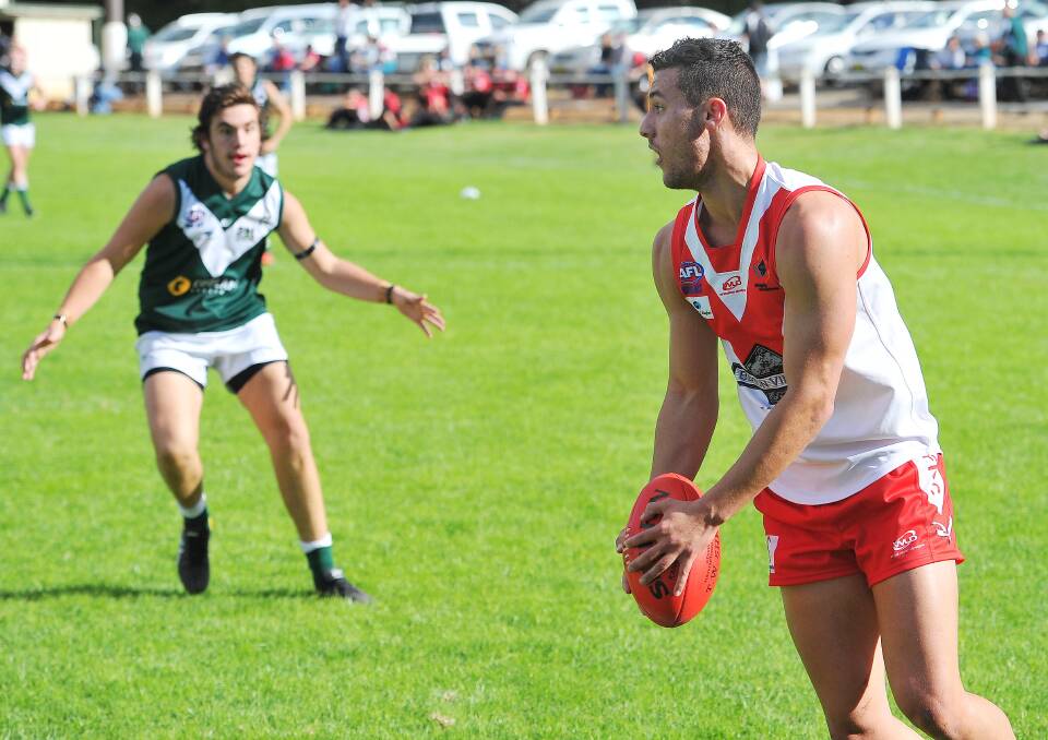 Jordan Iudica in action for Griffith back in 2016.