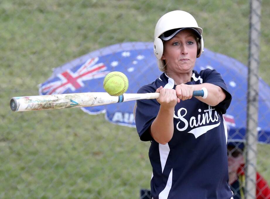NUMBER ONE: Saints' Gemma McGlynn won Wagga Softball Association's Umpires' Best Player award at the presentation night on Wednesday. Picture: Les Smith