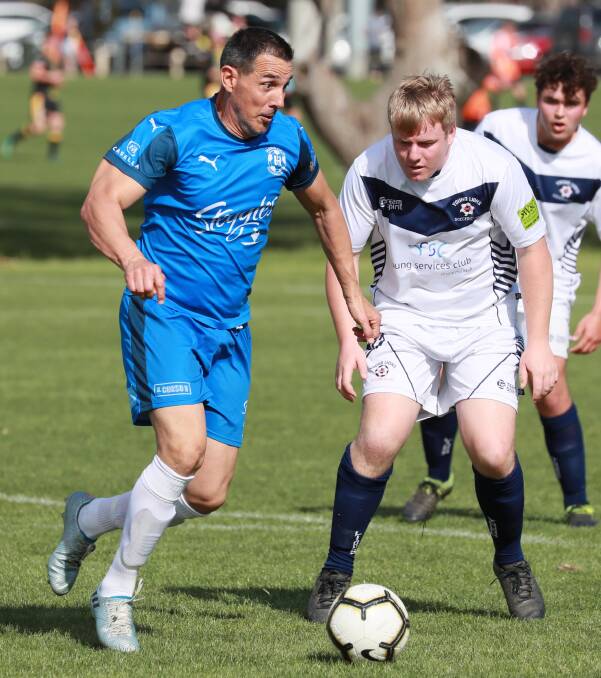 CLASS: Michael Musitano in action for Hanwood against Young. Picture: Les Smith