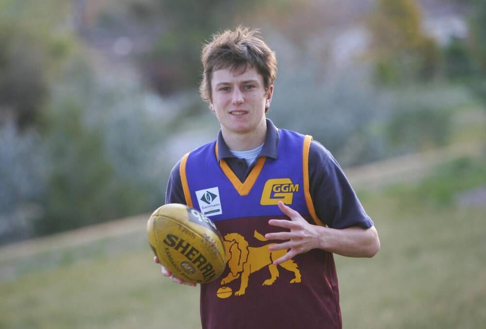 Luke Habel as a teenager ahead of the 2006 Riverina League grand final. Picture: Les Smith