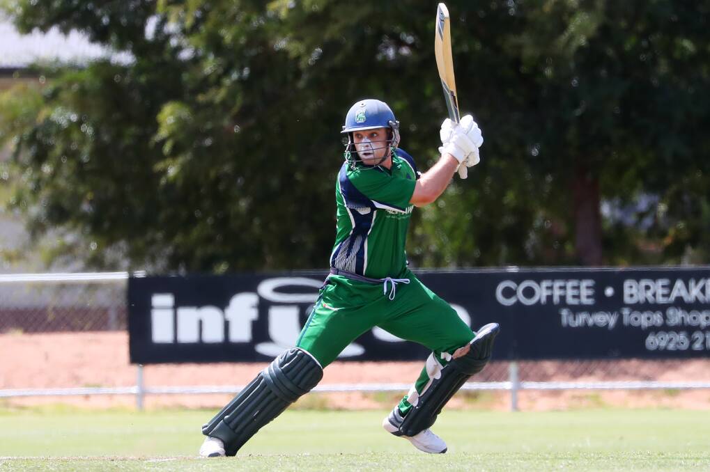 DETERMINED: Wagga City all-rounder Jon Nicoll will push on despite a hamstring injury sustained in last Friday night's Twenty20 final. Picture: Emma Hillier