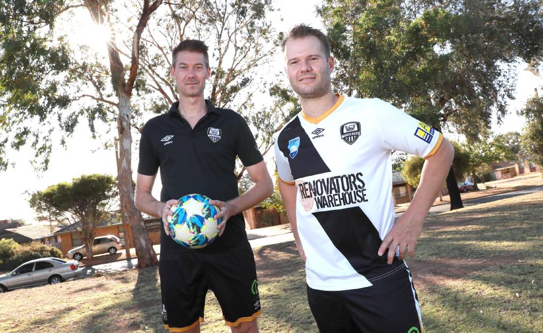 Wagga City Wanderers co-captains Robert Fry and Carl Pideski.