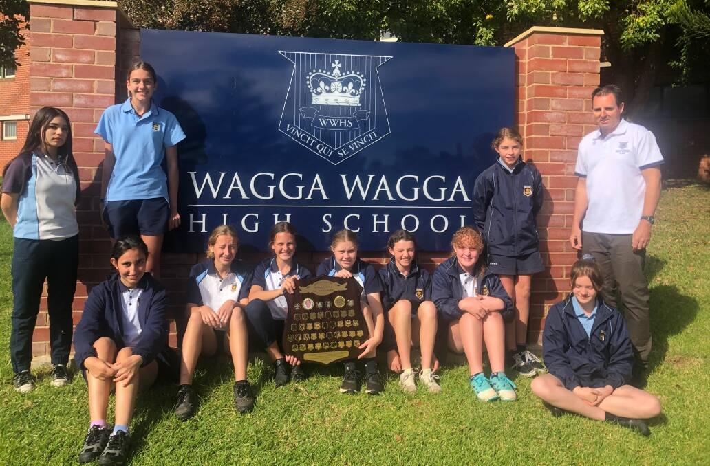 SUCCESS: Wagga High School's under 15 girls team that took out the Ron Anschuetz Shield last week.
