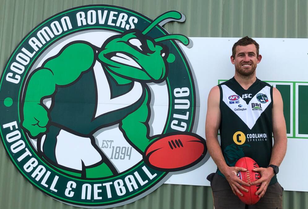 HOME, SWEET HOME: Coolamon have welcomed back key defender Marshal Macauley for next season after one year at Wodonga Bulldogs. Picture: Coolamon Hoppers